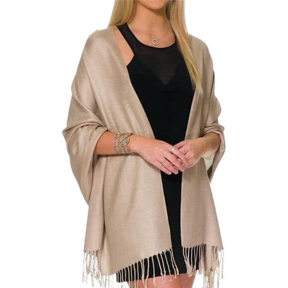 Pashmina Shawls and Wraps for Evening Dresses, Large Soft Pashminas Wedding - Picture 7 of 7